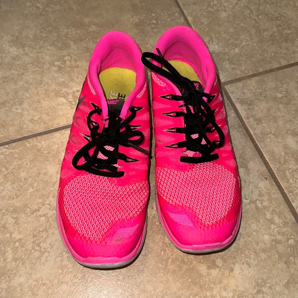 Hot pink sneakers